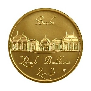 Zlatá mince 2000 Kč Zámek Buchlovice Baroko 2003 Proof