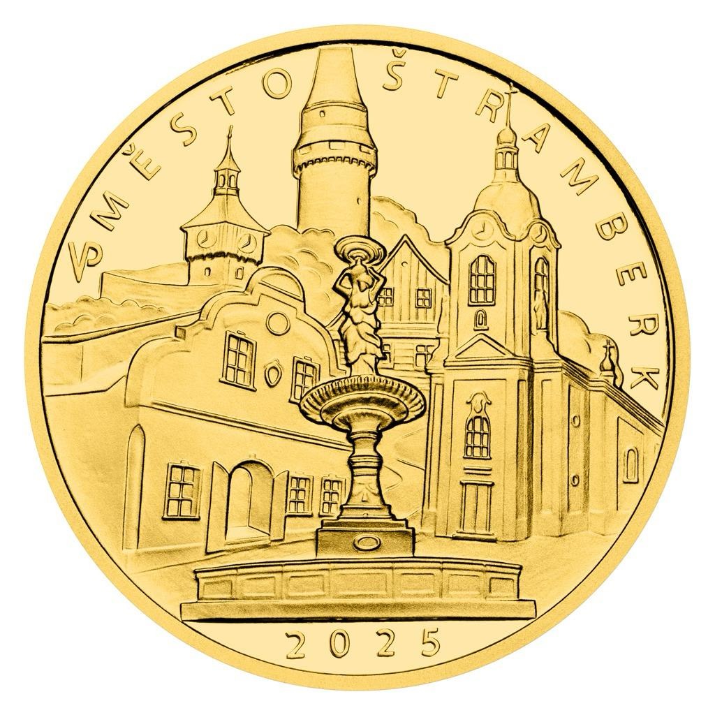 Zlatá mince 5000 Kč Štramberk 2025 Proof