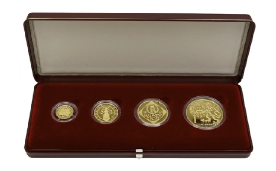 Sada 4 zlatých mincí Koruna Česká 1997 Proof