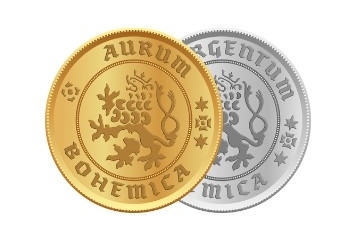 Sada 4 zlatých mincí Koruna Česká 1996 Proof
