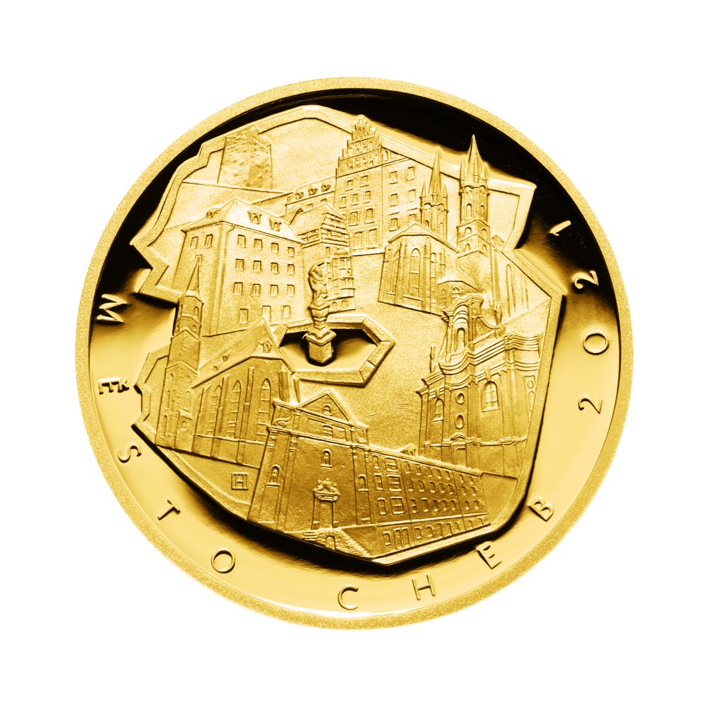 Zlatá minca 5000 Kč Cheb 2021 Proof