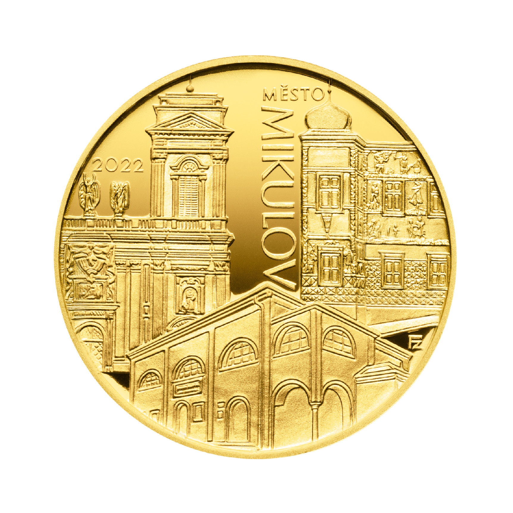 Zlatá minca 5000 Kč Mikulov 2022 Proof