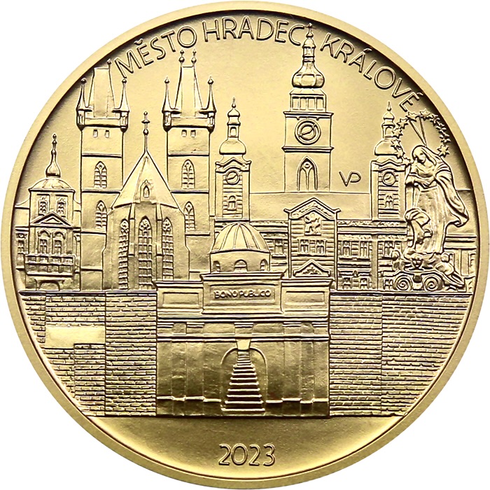 Zlatá mince 5000 Kč Hradec Králové 2023 Standard