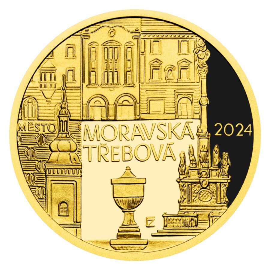 Zlatá minca 5000 Kč Moravská Třebová 2024 Proof