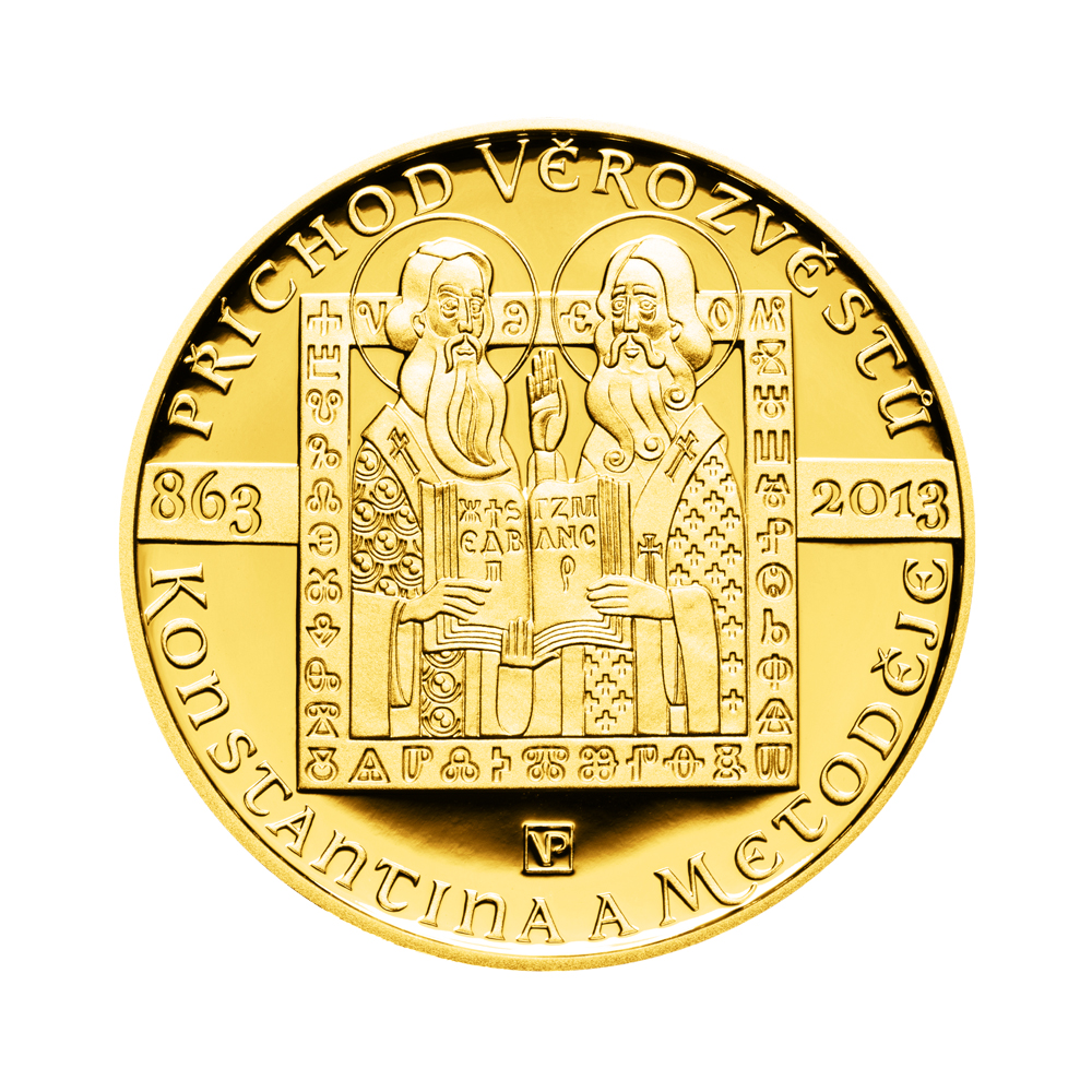 Zlatá minca 10000 Kč Příchod věrozvěstů Konstantina a Metoděje 1 oz 2013 Proof