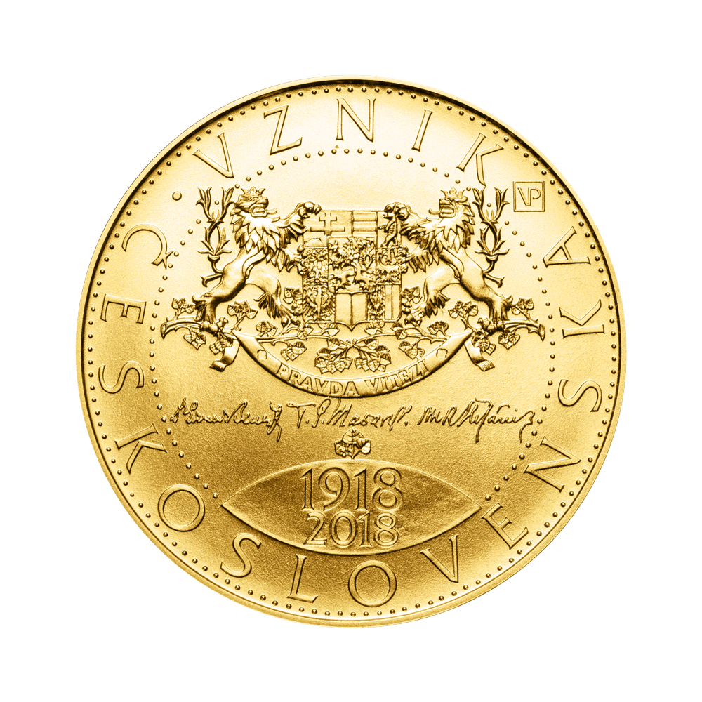 Zlatá mince 10000 Kč Vznik Československa 1 Oz 2018 Standard